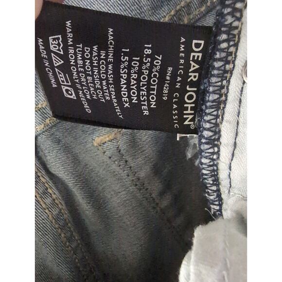 Dear John embroidered floral denim playback cuffed straight leg jeans 27 - Picture 8 of 8